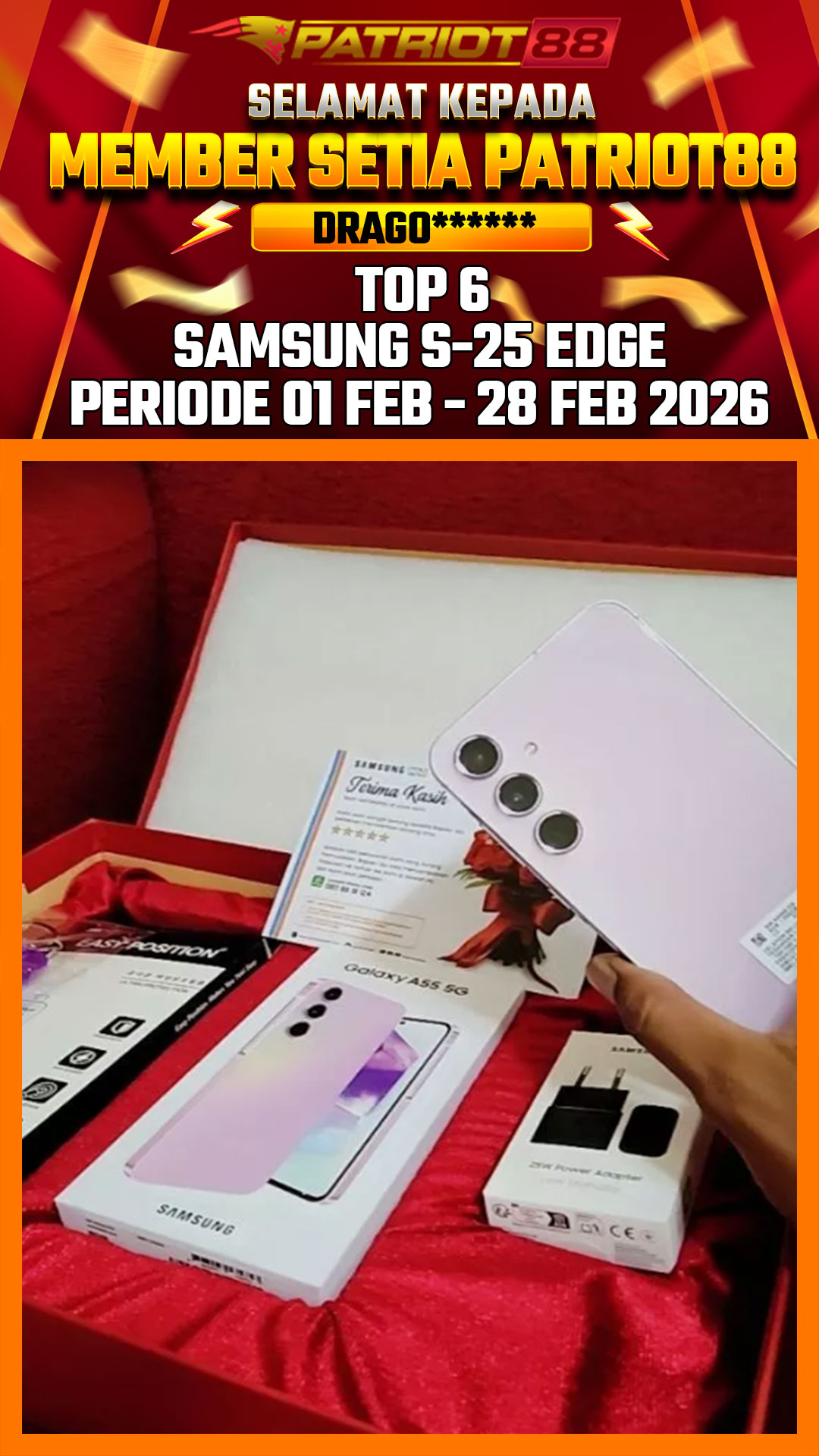 Bukti SAMSUNG S-25 EDGE