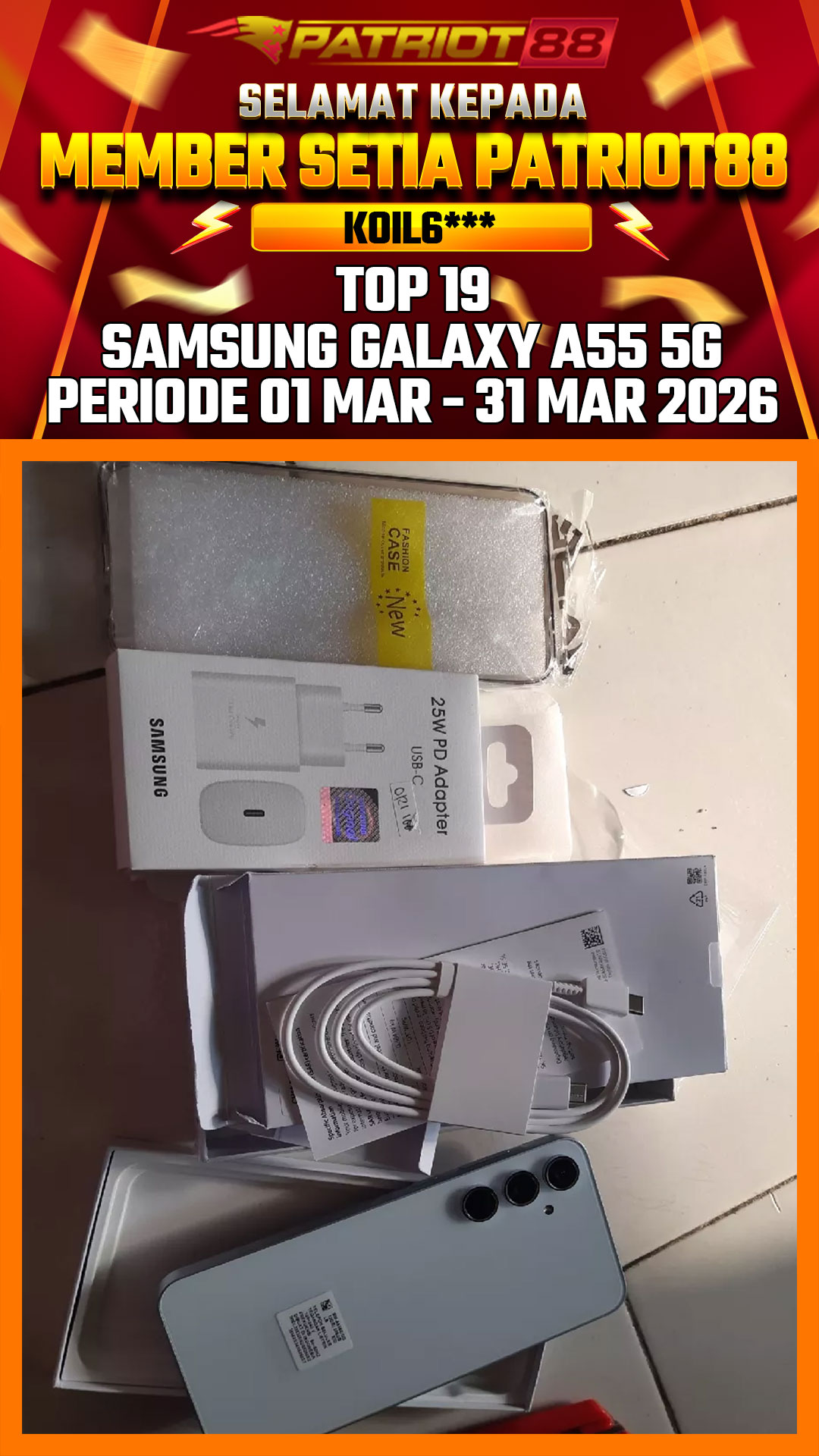 Bukti SAMSUNG GALAXY A55 5G
