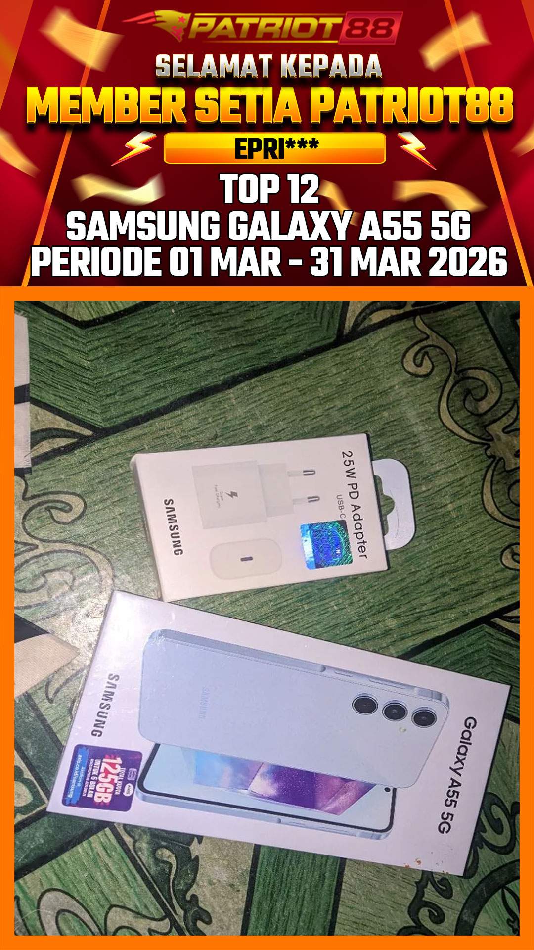 Bukti SAMSUNG GALAXY A55 5G