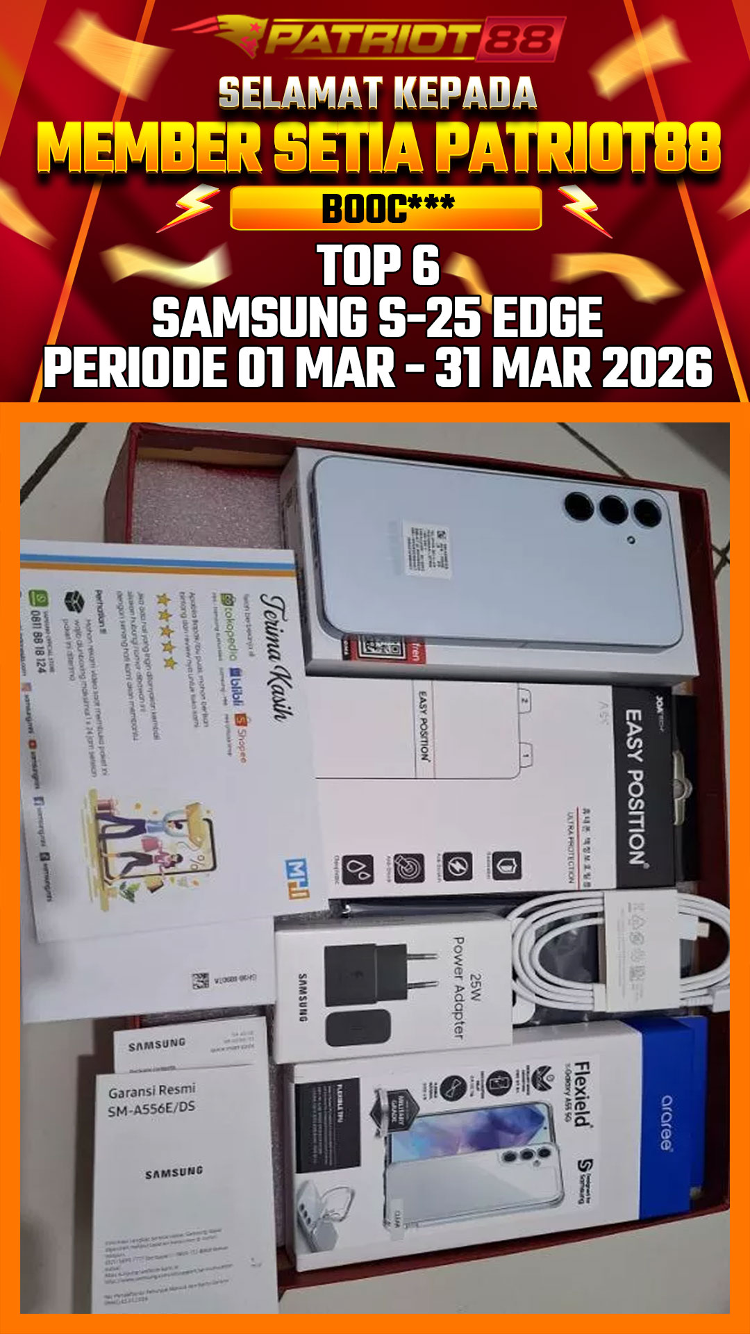 Bukti SAMSUNG S-25 EDGE